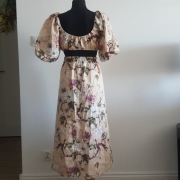 H&M linen premium sukienka w kwiaty,ptaki z lnu 34/36/38 w stylu ted baker