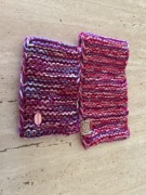 Opaski komplet Handmade mama córka różowe