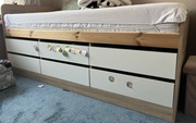 Łóżko 100x200 z szufladami i materacem 