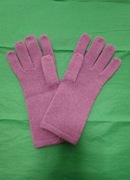 Rękawiczki z kaszmiru różowe