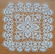 SERWETKA SZYDEŁKOWA PODKŁADKA 43x43 CM BIAŁA 