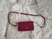 Torebka Kate Spade Cameron czerwona skóra naturalna pasek łańcuch 