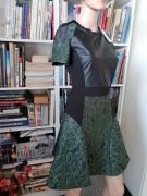 RELISH NOWA WŁOSKA SUKIENKA ŁĄCZONA SKÓRA TANIO! 34/36