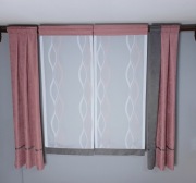 Firanki - komplety- pudrowy róż