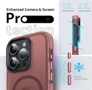 Etui MagSafe Apple iPhone 15 Pro Max (Czerwone, Pancerne, Matowe)