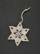 Świąteczna gwiazdka szydełkowa  10,5cm Boże Narodzenie