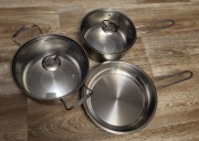 Zestaw garnków Yuedisi Galaxy 3-częściowy – NOWY – stal nierdzewna