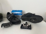 Komplet Shimano SPD, buty rowerowe 40 B-Twin + nakladki na pedały