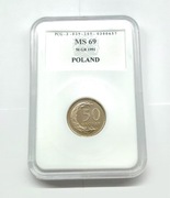 50 groszy 1991 ms69 granding