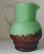 Dzbanek spatter glass Bohemia Art Deco Welz?