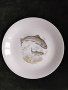 Zestaw, 4 szt duże talerze z pstrągiem, 24,5 cm