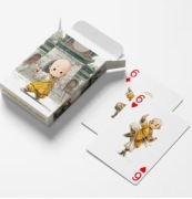 Kolekcjonerska talia kart z wizerunkami młodych adeptów sztuki Shao-Lin 