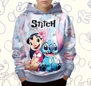 Nowa modna bluza bajkowa Stitch i Lilo wielokolorowa 116cm