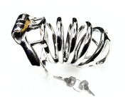 Stalowy Pas cnoty Chastity klatka na penisa oring 57mm