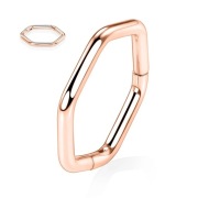 Kolczyk clicker 16G różowe złoto 8mm septum/helix/conch