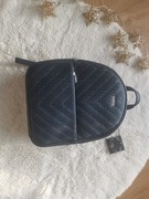 Nowy damski plecak Wittchenn z ekoskóry granatowy, pionowe przeszycia