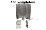 160x Zestaw HPS Żarówka DUAL 600W + Balast GIB PRO-V-T + Odbłyśnik alum.