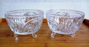 PRL 2 x kryształowa miseczka bombonierka cukiernica KRYSZTAŁ nowe