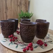 Ręcznie robione kubki gliniane 6szt