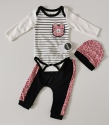 Komplet BODY SPODNIE I CZAPKA 62-68 miniworld 