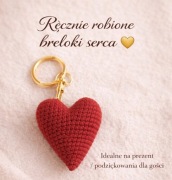Ręcznie robione breloki serca - idealne na prezent 