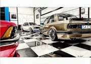 BMW E30, E21, 2002 plakat wydruk prezent A3 42x30