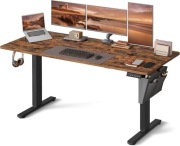 Biurko elektryczne z regulacją wysokości, funkcja pamięci, Vintage brąz