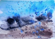 Gwiazdy nocą, , akwarela, A4, oryginał , abstrakcja, nowy, Skoczyk 