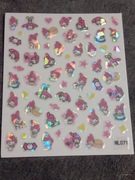 Holograficzne naklejki na paznokcie samoprzylepne sanrio my melody 