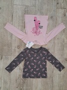 Bluzki/ T-shirty, baletki - 2 pak - rozm 104