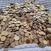 MONETY POLSKIE MIX - 3,02 KG - 1, 2, 5 GROSZY 