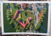 Sztum-Widok na zamek  z lotu ptaka. Pocztówka bez obiegu. Polecam 