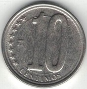 Wenezuela 10 centimos centymów 2007 - 18 mm - nr 1