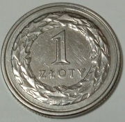 1 ZŁOTY 2019 - WADA TŁOCZENIA REWERS 