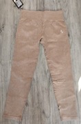 Legginsy bezszwowe Yasmine z wysokim stanem beżowe stone wash Carpatree XL