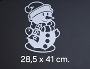 Bałwanek dekoracja zima okna przedszkole