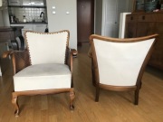 Fotele stylowe 2 sztuki z rafią