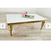 Stolik  kawowy złoty glamur 