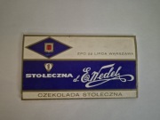 Opakowanie po czekoladzie E.Wedel Stołeczna