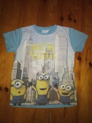 T-shirt chłopięcy 122 niebieski Minionki
