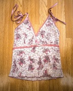 Bluzka różowa wiązane ramiączka st. b.db +GRATIS+OPAKOWANIE na PREZENT