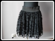 Spódnica tiulowa 3 warstwy czarna w groszki 42 XL River Island