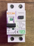 RCBO C16 30mA typ A 1P wyłącznik różnicowoprądowy z członem nadprądowym