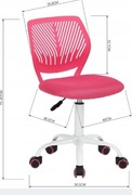 Krzesło obrotowe różowe 