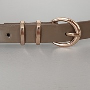 **lakierowany beżowy PASEK do sukienki 94 x 1,5 cm