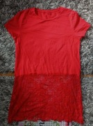 Bluzka tunika z koronką 