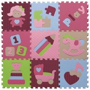 Bezpieczne puzzle podłogowe piankowe dla dziewczynki, nowe 90x90