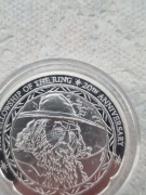 1 DOLAR WŁADCA PIERŚCIENI 20 LAT FILMU NOWA ZELANDIA 2021R.UNCJA SREBRA.