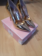 Złote szpilki firmy DeeZee, 37r 23,5-24 cm