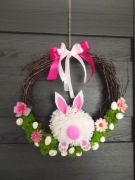Wianek wielkanocny zajączek 